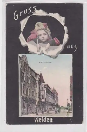 07425 Kinder Ak Gruß aus Weiden Kirchenstraße 1908