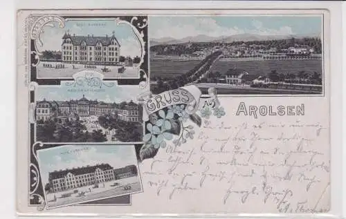 11150 Mehrbild Ak Gruß aus Arolsen alt und neue Kaserne usw. 1900