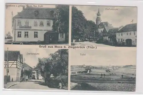 03323 Mehrbild Ak Gruß aus Moxa bei Ziegenrück (Thüringen) Gasthaus usw. 1939