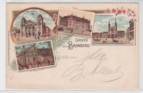 01119 Ak Lithographie Gruß aus Bromberg Bydgoszcz 1901