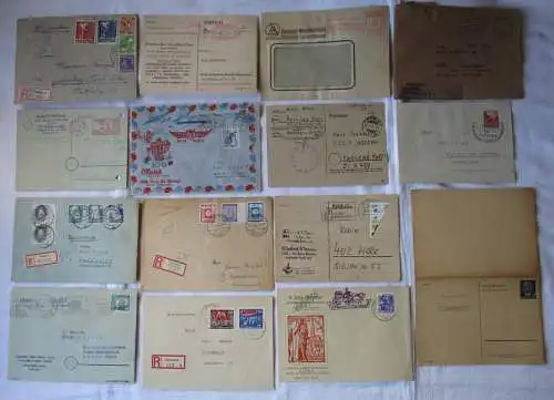 60 DDR Belege FDC Ersttagsbriefe Schwärzungen Einschreiben Zudrucke (163395)