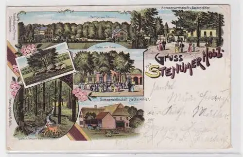 908557 Lithographie Ak Gruss aus Stenumer Holz 1903