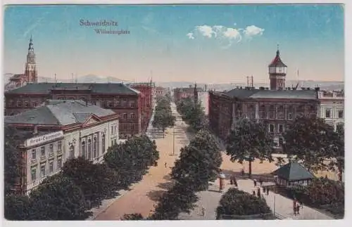 901636 Ak Schweidnitz Świdnica in Schlesien Wilhelmsplatz 1921