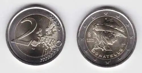 2 Euro Bi-Metall Münze Italien 2016 550.Todestag Donatello (143153)