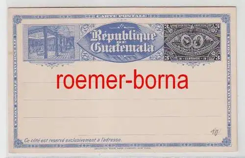 73813 seltene Ganzsachen Postkarte Guatemala 3 Centavos 1897