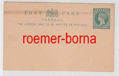 74645 alter Ganzsachen Brief Grenada 1/2 Penny grün 1886