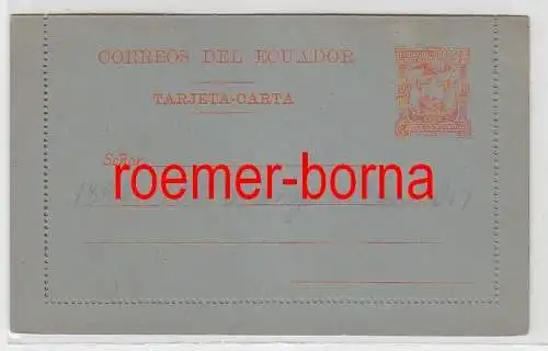 74725 seltene Ganzsachen Postkarte Ecuador 10 Centavos Orange 1891