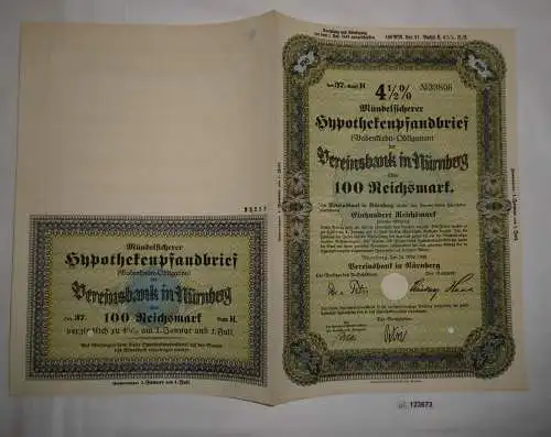 100 Reichsmark Pfandbrief Vereinsbank Nürnberg 15. Mai 1940 (123673)