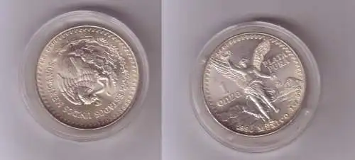 1 ONZA PLATA PURA Münze Mexiko 1 Unze 999 Silber TOP 1990 (112158)