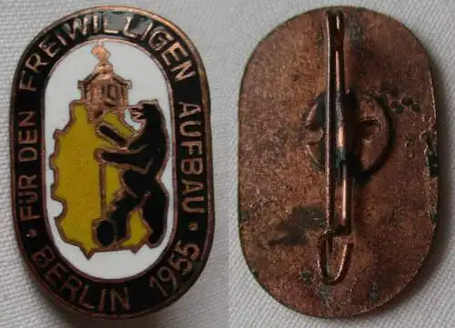 DDR Abzeichen NAW Berlin für den freiwilligen Aufbau 1955 (105109)