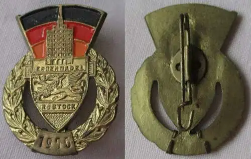 DDR Ehrennadel des NAW Nationales Aufbauwerk der Stadt Rostock 1956 (116696)
