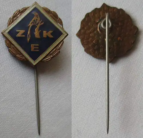DDR Ehrennadel Ziergeflügel-, Exoten- und Kanarienzucht (ZEK) in Bronze (149930)