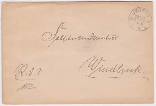 901511 Feldpostbrief mit Stempel Ukamas Deutsch Süd-West-Afrika Namibia 1906