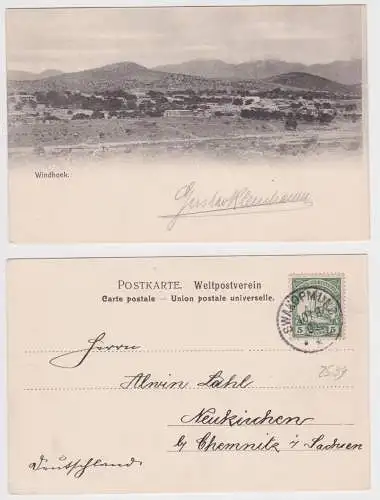 901257 Ak Windhoek Deutsch Süd-West-Afrika Namibia 1904 Stempel Swakopmund