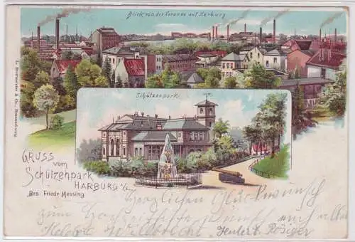 901239 Lithographie Ak Gruss vom Schützenpark Harburg 1905