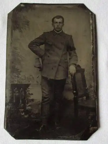 Junger Mann auf Zinn Art Fotografie 19.Jahrhundert um 1880 (133798)