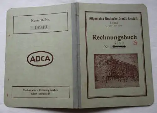 Rechnungsbuch Allgemeine Deutsche Credit Anstalt Leipzig 1933-43 (142378)