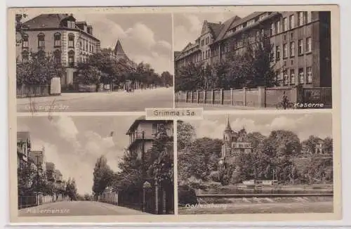 58343 Mehrbild Ak Grimma Kaserne, Kasernenstraße usw. 1938