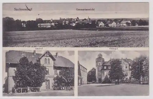 96418 Mehrbild Ak Sachsendorf Gasthof, Rittergut usw. 1938