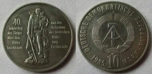 DDR Gedenk Münze 10 Mark 40.Jahre Kriegsende 1985 (153956)