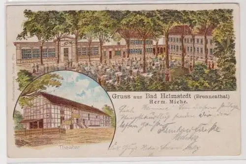 99626 Lithographie Ak Gruss aus Bad Helmstedt (Brunnenthal) 1903