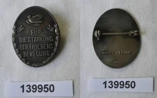 Verdienstplakette Friedensrat der DDR (DFR) 900 Silber Münze Berlin MB (139950)