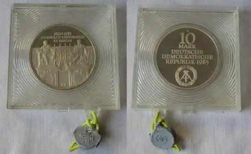 DDR Gedenk Münze 10 Mark Humboldt Universität 1985 Silber PP (154660)