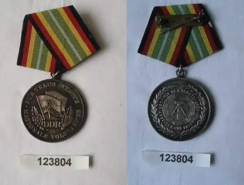 DDR Medaille für treue Dienste in der NVA Silber 900er Ag Bartel 150 c (123804)