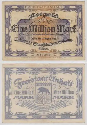 Banknote Inflation Anhaltinische Staatsschuldenverwaltung Dessau 1923 (137281)