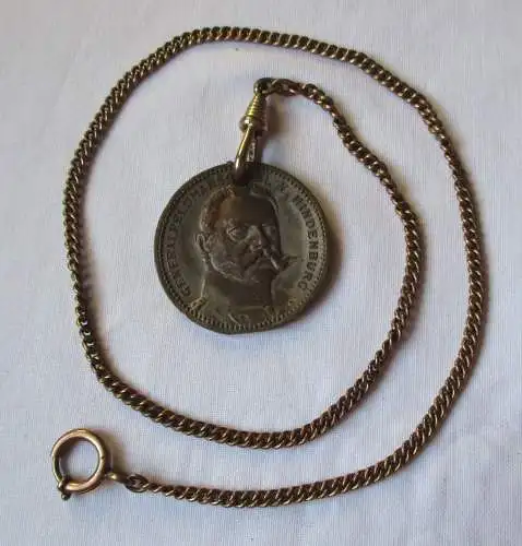 alte Uhrkette & Medaille XI. Anhaltisches Landesschiessen Dessau 1922 (125868)