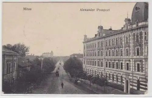 70533 Feldpost Ak Mitau Jelgava Lettland Alexander Prospect 1916