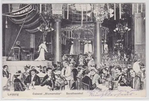 81047 Ak Leipzig Dorotheenhof Cabaret "Blumensäle" 1907