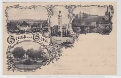 79528 Mehrbild Ak Gruß aus Gera Stadtansichten 1901