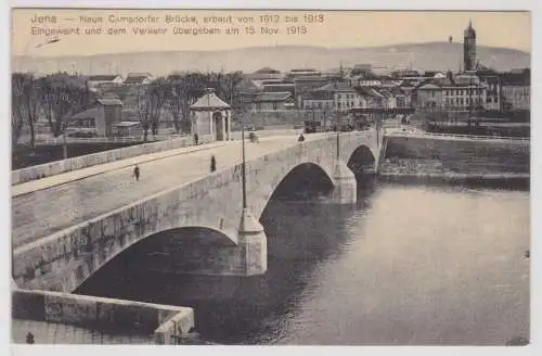 57994 Ak Jena neue Camsdorfer Brücke 1914