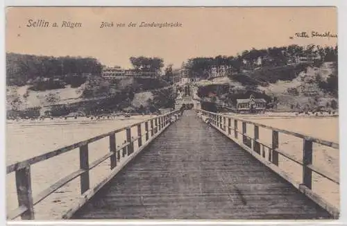 19946 Ak Sellin auf Rügen Blick von der Landungsbrücke um 1920
