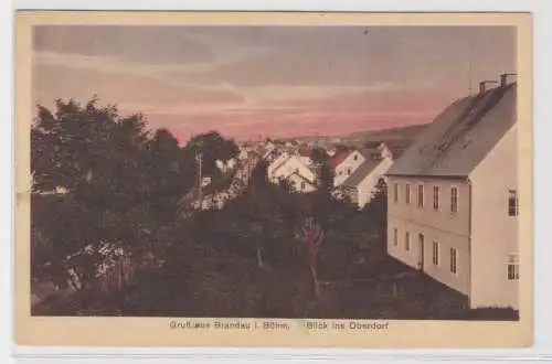 57306 Ak Gruß aus Brandau in Böhmen Blick ins Oberdorf um 1920