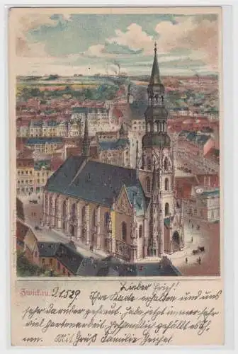75973 Ak Lithographie Zwickau Kirche 1929