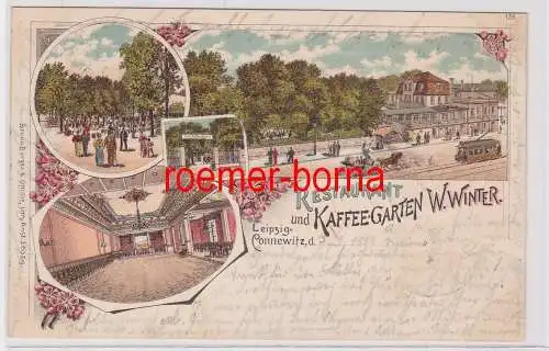87059 Ak Lithographie Leipzig Connewitz Restaurant W.Winter 1899