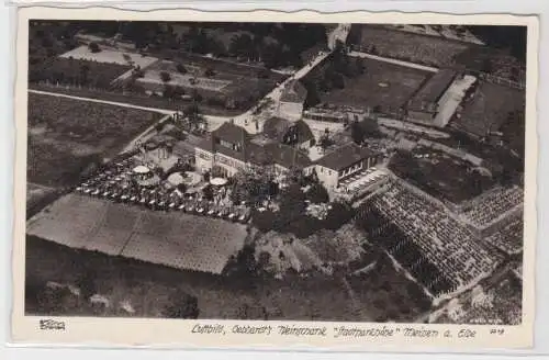 86536 Luftbild Ak Weinschank Stadtparkhöhe Meissen an der Elbe um 1940