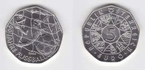 5 Euro Silber Münze Österreich 2004 100 Jahre Fussball (155882)