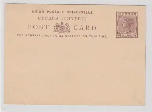 66218 seltener Ganzsachen Postkarte Zypern Cyprus 1 1/2 Piaster um 1900