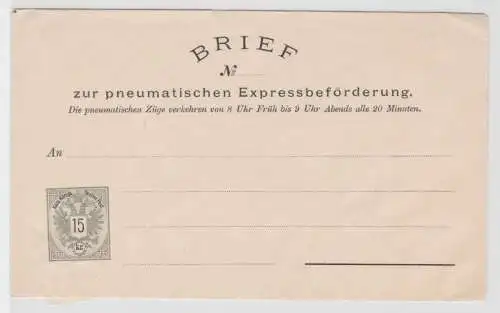 72385 Ganzsachen Brief zur pneumatischen Expressbeförderung Österreich um 1900