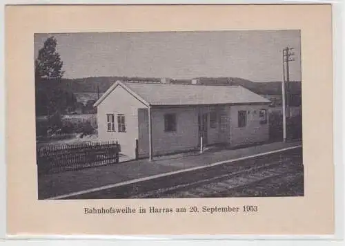 905469 AK Bahnhofsweihe in Harras am 20. September 1953