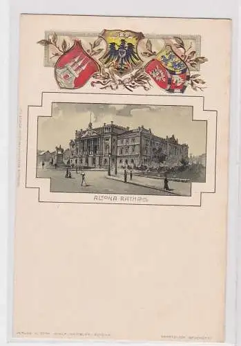 908094 geprägte Wappen Ak Altona - Rathaus um 1900