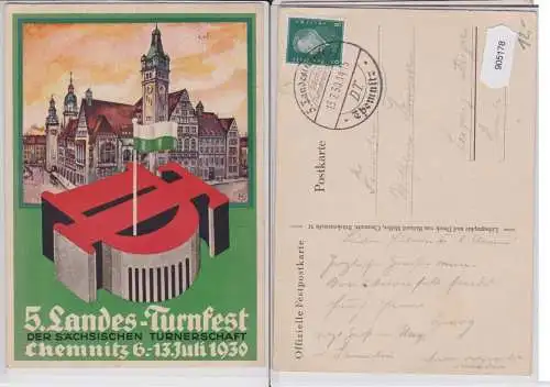 905178 AK 5. Landes-Turnfest der sächs. Turnerschaft Chemnitz 6.-13. Juli 1930