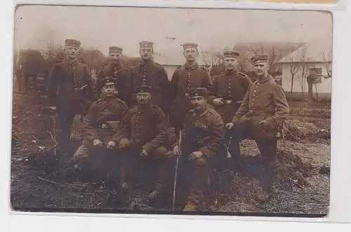 04542 Foto Ak Militär Gruppenbild Soldaten mit Pistolenholster um 1910