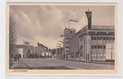 906613 AK Köln Zeitungsstraße Offizielle Postkarte der Pressa 1928