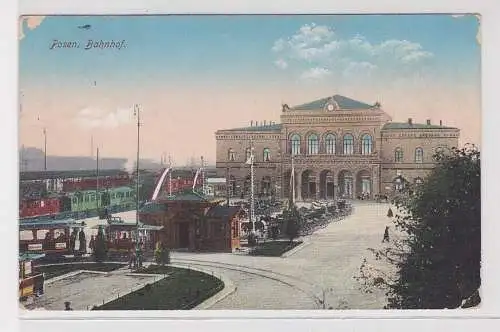 63678 Ak Posen Bahnhof 1915