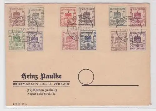 907075 R-Brief SBZ Lokalausgaben Finsterwalde 27.3.1946 Heinz Paulke