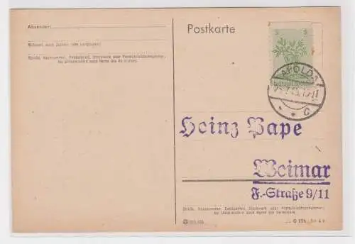 906516 Brief Lokalausgabe Apolda Mi 1 Heinz Pape Weimar Briefmarken Juli 1945